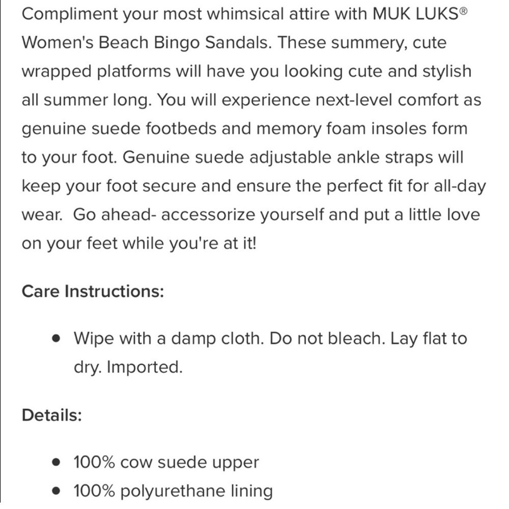 Muk Luks Beach Bingo Platform Espadrille Sandals - Picture 13 of 13